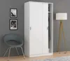 2-türiger Kleiderschrank - Schlafzimmer Weiß 50x200h cm Produktbild-Vorschau 4