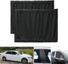 2x Sonnenschutz Auto Universal Auto Schwarz Pkw Produktbild-Vorschau 3