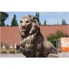 Schöner Lebensgroßer Löwe aus Steinguss in Antikoptik Produktbild-Vorschau 5