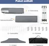 An image showing the contents of a package for a pop-up tent, with each item labeled. Náhled obrázku produktu