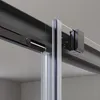 Close-up view of a shower door sliding mechanism. Produktbild-Vorschau