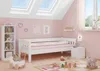 Weißes Couchbett Einzelbett 90x200 Massivholzbett Sofabett Produktbild-Vorschau 9