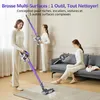 Three women are shown with cordless vacuum cleaners in a home setting. Voir les images du produit