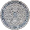 Tapiso Teppich VALLEY Rund Vintage Grau Blau Schlafzimmer Produktbild-Vorschau 2