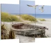 Bild auf Leinwand - Leinwandbild - 3 Teile - Strand Möwen Produktbild-Vorschau 1