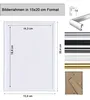 Diagram showing dimensions and color options for a picture frame. Produktbild-Vorschau