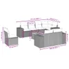 9-tlg. Garten-Sofagarnitur - mit Kissen Schwarz Poly Rattan Produktbild-Vorschau 8