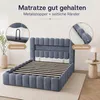 INONEFT čalúnená posteľ 180x200 cm s LED osvetlením a USB-C Náhľad obrázku produktu 10