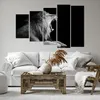 Bild auf Leinwand - Leinwandbild - 5 Teile - Löwe Gähnen Produktbild-Vorschau 6