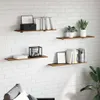 vidaXL Regalbrett 4 pcs Braun 80 x 20 x 1,5 cm Produktbild-Vorschau 2