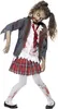 A young girl dressed in a zombie schoolgirl costume, posing against a white background. Produktbild-Vorschau