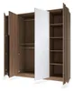 4-türiger Kleiderschrank LUPO 230 cm Eiche Dunin 2 Spiegel Produktbild-Vorschau 7