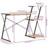 vidaXL Bureau avec étagère noir et chêne 116×50×93 cm Voir les images du produit 8