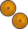 2x Reflektor Anhänger 85mm Orange Rund Seitenstraher Produktbild-Vorschau 1