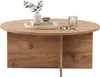 Dmora Couchtisch Simbario 90x90x40h cm Braun Eiche, Runde Produktbild-Vorschau 1