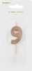 Geburtstagskerze Zahl 9, roségold, 4,5cm Produktbild-Vorschau 5