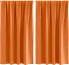 Verdunkelungs-Vorhänge mit Ringen 2 pcs Helles Orange Produktbild-Vorschau 2