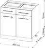 Vicco Küchenunterschrank Fame-Line, 80 cm ohne Produktbild-Vorschau 2