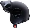 A black matte Caberg Ghost X Jethelm motorcycle helmet is shown against a white background. Voir les images du produit