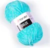 A ball of turquoise yarn on a white background. Produktbild-Vorschau