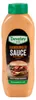Verpackungsbild Develey Hamburger Sauce vegan in einer Kopfstandflasche 875ml Voir les images du produit