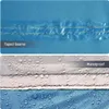 Close-up views of tent fabric showing taped seams and waterproof properties with water droplets. Anteprima dell’immagine prodotto