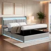 ProximaX Il letto 160x200 cm rivestito in velluto grigio è Anteprima dell’immagine prodotto 1
