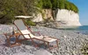 Liegestuhl weiß Gartenliege klappbare Sonnenliege Deckchair Produktbild-Vorschau 2