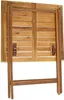 A wooden folding table shown from the back, in a folded position. Produktbild-Vorschau