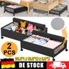2er Pack Unterbettkommode Schwarz Unterbettbox Unterbett Produktbild-Vorschau 1