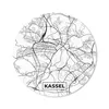 MuchoWow® Mauspad Mousepad Kassel - Karte - Stadtplan 40x40 Produktbild-Vorschau 1