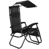 A black zero gravity chair with a sunshade is shown against a white background. Anteprima dell’immagine prodotto