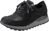 A single black women's sneaker is shown from a side-angle against a white background. Anteprima dell’immagine prodotto