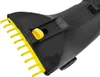 A close-up view of the nozzle of a black and yellow leaf blower attachment. Podgląd zdjęcia produktu
