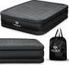 A product shot of an inflatable mattress and its storage bag. Produktbild-Vorschau