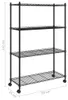 vidaXL Úložný regál so 4 policami a kolieskami 90x35x142 cm Náhľad obrázku produktu 6