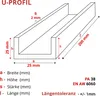 ALUMINIUM U-PROFIL 25x25x25x2 mm 20 cm ALUMINIUM PA38 + Produktbild-Vorschau 2