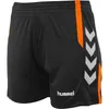 Hummel Aarhus Shorts Damen - Schwarz / Neonorange Produktbild-Vorschau 1