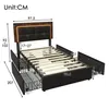 A diagram of a bed with dimensions indicated. Náhled obrázku produktu