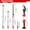 A diagram showing the different sizes and components of a gardening tool set, including pole saws and pruning shears. Produktbild-Vorschau