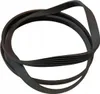 A black serpentine belt coiled on a white background. Voir les images du produit