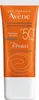 A product shot of an orange and white tube of Avène sunscreen. Podgląd zdjęcia produktu