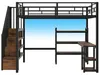 Merax Etagenbett 140x200cm, Hochbett Mit Schreibtisch, Produktbild-Vorschau 8