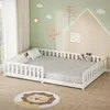 ML-Design detská posteľ 140x200 cm biela Podlahová posteľ Náhľad obrázku produktu 1