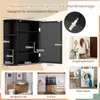 GOPLUS Spiegelschrank Holz mit einzelner Spiegeltür, Produktbild-Vorschau 5