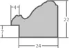 MendeFrames Barock Holzrahmen H530 schwarz 20x30 cm Produktbild-Vorschau 3