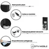 Collage of product features and details for a black cabinet unit with a washing machine. Podgląd zdjęcia produktu