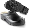 A black Sika clog shoe and its sole are shown against a white background. Podgląd zdjęcia produktu