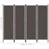 vidaXL 4-tlg. Raumteiler Anthrazit 200x180 cm Produktbild-Vorschau 5