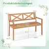 Banc de jardin COSTWAY en bois, banc en bois, banc 2 Voir les images du produit 3